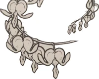 a drawing of a lily of the valley